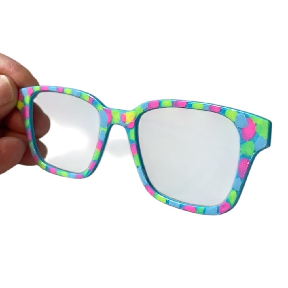 Neon Painted 3D Printed Eyewear Otero Topper-Multi Color Topper-Otero Topper